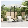 Image de Parasol droit toile en polyester carre 248 x 248 mat en acier
