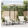 Image de Parasol droit toile en polyester mat en acier 223 x 223 carre