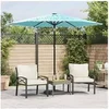 Image de Parasol droit toile en polyester 268 x 268 mat en acier carre