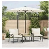 Image de Parasol de jardin avec mât en acier blanc 268x268x226 cm, parasol, parasol d'extérieur, parasol de patio, parapluie, 4005104