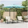 Image de Parasol droit toile en polyester mat en acier carre 288 x 288