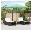 Image de Parasol droit toile en polyester mat en acier carre 324 x 324