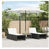 Image de Parasol droit toile en polyester 324 x 324 carre mat en acier