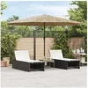 Image de Parasol droit carré Vidaxl - Mat acier - 388 cm - Marron