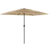 Image de Vidaxl Parasol déporté rectangulaire 300x200 cm - Toile polyester - Mat acier - Marron