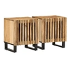 Image de Tables de chevet 2 pcs 40x34x46 cm bois massif de manguier brut