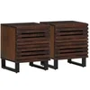 Image de Tables de chevet 2 pcs 40x34x46 cm bois de manguier massif
