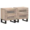 Image de Tables de Chevet 2 pcs, Armoires de Lit avec Rangement, Tables de Nuit, Meubles de Chambre à Coucher Intérieur, Bois 377433