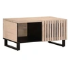 Image de Table basse blanc 80x51x40 cm bois de manguier massif, table d'appoint, table de salon, table de bout, table de 377459