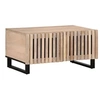 Image de Table basse blanc 80x51x40 cm bois de manguier massif