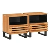 Image de Tables de Chevet 2 pcs, Armoires de Lit avec Rangement, Tables de Nuit, Meubles de Chambre à Coucher Intérieur, Bois 377469
