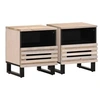 Image de Tables de Chevet 2 pcs, Armoires de Lit avec Rangement, Tables de Nuit, Meubles de Chambre à Coucher Intérieur, Bois 377473