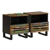 Image de Tables de Chevet 2 pcs, Armoires de Lit avec Rangement, Tables de Nuit, Meubles de Chambre à Coucher Intérieur, Bois 377475