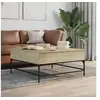 Image de Table Basse, Table d'Appoint avec Pieds Réglables, Bout de Canapé avec Compartiments, Moderne, Chêne Sonoma Bois 3217065