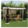 Image de Tonnelle avec parois en filet crème 3x3 m acier, tonnelle de jardin, tonnelle de patio, pavillon de jardin 4003908
