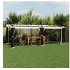Image de Tonnelle avec parois en filet crème 6x3 m acier, tonnelle de jardin, tonnelle de patio, pavillon de jardin 4003914