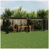 Image de Prieel met zijwanden van gaas 6x3 m staal taupe4003916