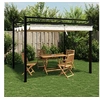 Image de Tonnelle de jardin avec toit rétractable crème 3x3 cm aluminium, tonnelle de jardin, tonnelle de patio 4003968