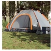 Image de Tente de camping 5 personnes gris et orange libération rapide