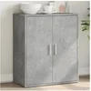 Image de Buffet gris béton 60x31x70 cm bois d'ingénierie, armoire de rangement, meuble d'entrée, meuble d'appoint, meuble de 840460