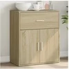 Image de Buffet chêne sonoma 60x31x70 cm bois d'ingénierie, armoire de rangement, meuble d'entrée, meuble d'appoint, meuble de 840466
