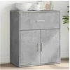 Image de Buffet gris béton 60x31x70 cm bois d'ingénierie, armoire de rangement, meuble d'entrée, meuble d'appoint, meuble de 840467