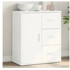 Image de Buffet, Armoire Latérale, Meuble de Rangement, Organisateur de Salon Salle de Séjour Intérieur, Moderne, Blanc Bois 840471