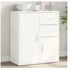 Image de Buffet, Armoire Latérale avec Tiroirs et Portes, Meuble de Rangement Salon Salle de Séjour Intérieur, Moderne, Blanc 840478