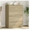 Image de Buffet, Armoire Latérale avec Tiroirs, Meuble de Rangement Salon Salle de Séjour Intérieur, Moderne, Chêne Sonoma 840501