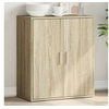 Image de Buffet, Armoire Latérale avec Etagère et Portes, Meuble de Rangement Salon Salle de Séjour Intérieur, Moderne, Chêne 840515