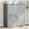 Image de Buffet, Armoire Latérale avec Etagère et Portes, Meuble de Rangement Salon Salle de Séjour Intérieur, Moderne, Gris 840516