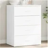 Image de Buffet, Armoire Latérale avec Tiroirs, Meuble de Rangement Salon Salle de Séjour Intérieur, Moderne, Blanc Bois 840527