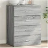Image de Buffet, Armoire Latérale avec Tiroirs, Meuble de Rangement Salon Salle de Séjour Intérieur, Moderne, Sonoma Gris Bois 840532