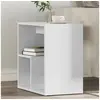 Image de Table d'appoint Blanc 50x30x50 cm Aggloméré, bout de canapé, table de canapé, table de salon, table d'accent, table 840555
