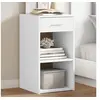 Image de Tables de chevet 2 pcs blanc 35x34x65 cm bois d'ingénierie, table de chevet, meuble de chambre, table de nuit, 840577