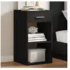 Image de Tables de chevet 2 pcs noir 35x34x65 cm bois d'ingénierie, table de chevet, meuble de chambre, table de nuit, 840579