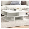 Image de Table basse blanc 70x70x29 cm bois d'ingénierie, table latérale, table de salon, table d'accent, bout de canapé, 840744
