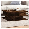 Image de Table basse chêne fumé 70x70x29 cm bois d'ingénierie, table latérale, table de salon, table d'accent, bout de canapé, 840748