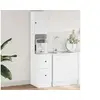 Image de Armoire de cuisine blanc 35x50x180 cm bois d'ingénierie, placard de cuisine, unité de cuisinette, armoire de 840758