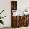 Image de Armoire de cuisine chêne fumé 35x50x180 cm bois d'ingénierie, placard de cuisine, unité de cuisinette, armoire de 840762