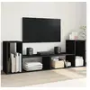 Image de Meubles TV 2 pcs noir 75x30x50 cm bois d'ingénierie, support TV, meuble multimédia, centre de divertissement, buffet 840787