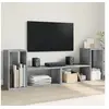 Image de Meubles TV 2 pcs gris béton 75x30x50 cm bois d'ingénierie, support TV, meuble multimédia, centre de divertissement, 840789