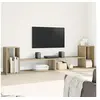 Image de Meubles TV 2 pcs chêne sonoma 100x30x50 cm bois d'ingénierie, support TV, meuble multimédia, centre de divertissement, buffet TV, meuble hifi