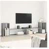 Image de Meubles TV 2 pcs gris béton 100x30x50 cm bois d'ingénierie, support TV, meuble multimédia, centre de divertissement, buffet TV, meuble hifi