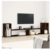 Image de Meubles TV 2 pcs chêne fumé 100x30x50 cm bois d'ingénierie, support TV, meuble multimédia, centre de divertissement, buffet TV, meuble hifi