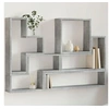Image de Etagère murale gris béton 96x12x64 cm bois d'ingénierie, étagère murale cube, organisateur cube, étagère flottante, 840803