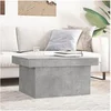 Image de Table basse gris béton 80x55x40 cm bois d'ingénierie, table latérale, table de salon, table d'accent, bout de canapé, 840866