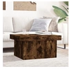Image de Table basse chêne fumé 80x55x40 cm bois d'ingénierie, table latérale, table de salon, table d'accent, bout de canapé, 840867
