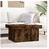 Image de Table basse chêne fumé 100x55x40 cm bois d'ingénierie, table latérale, table de salon, table d'accent, bout de 840874