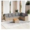 Image de Salon de jardin modulable rotin beige 8 pieces x 61.5 x 69 7 personnes